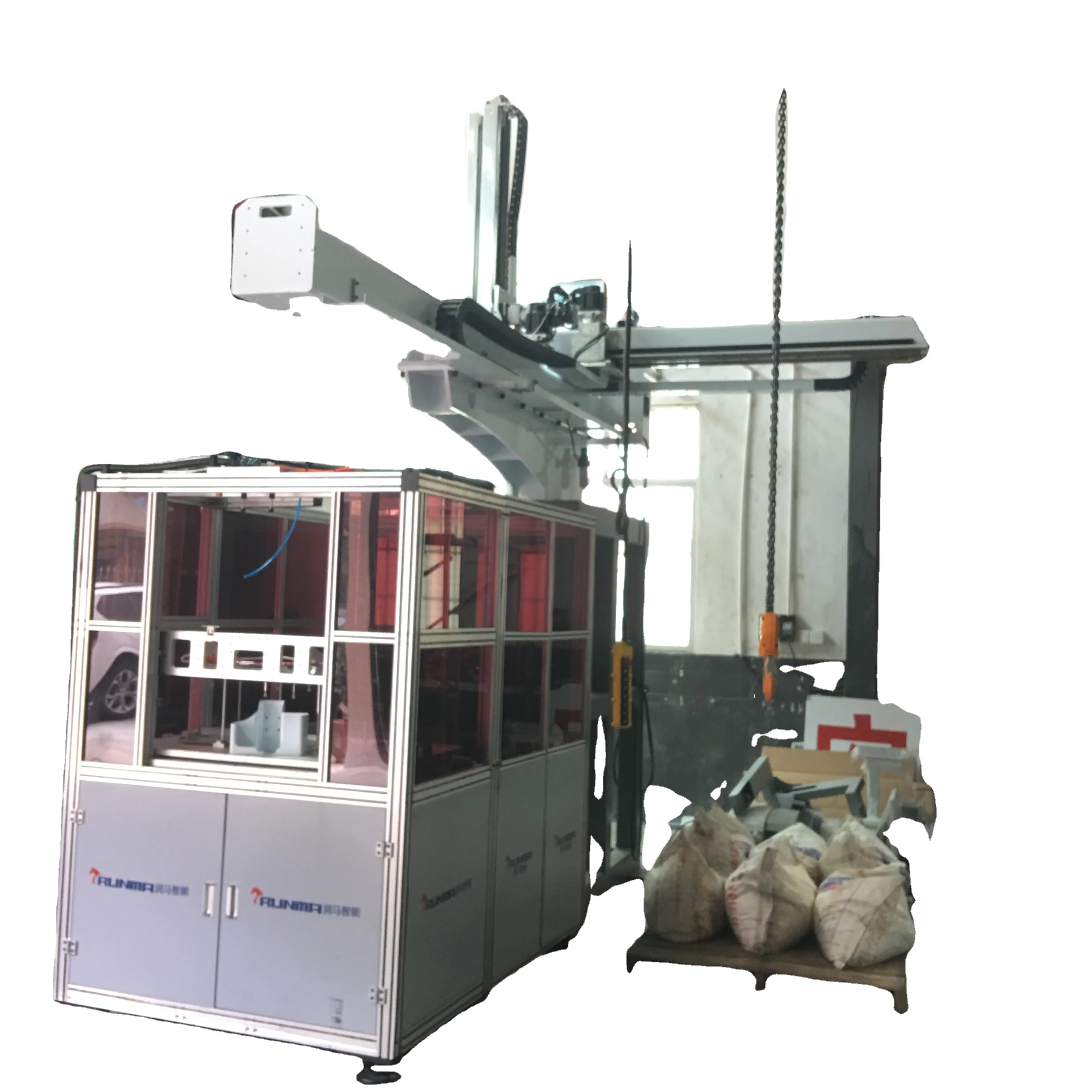 yoghurt cups labeling iml robot machine with 5 axis high speed side entry automatic iml robot system