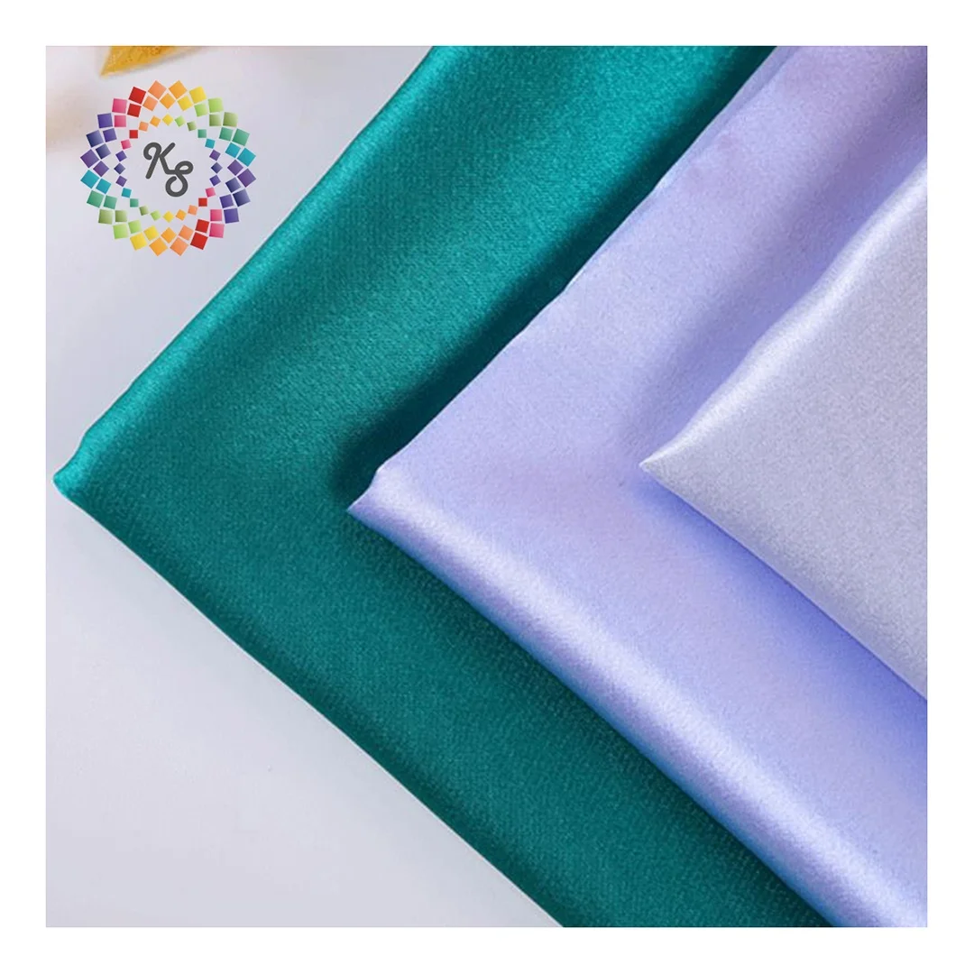 Smooth Touch Shiny Imitated Silk Spandex Satin Fabric