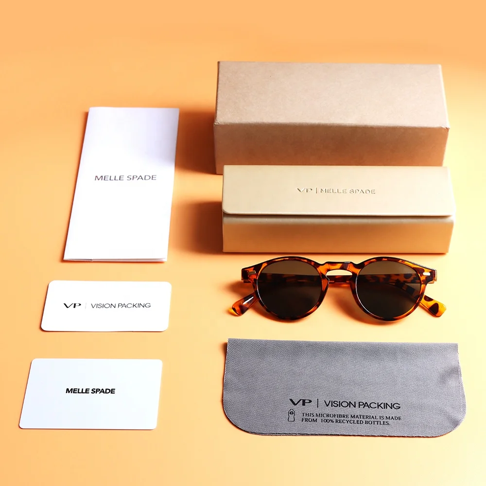 RPET Cloth Cardboard Premium Quality Pu Leather Customized Sunglasses Packaging Set Sun Glasses Storage Box Eyeglass Holder Case