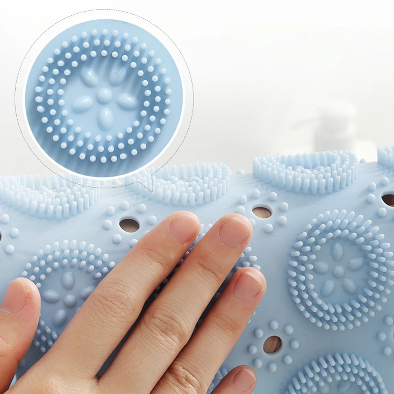 Wholesale Grip Anti Slip Soft PVC Floor Mat For Wet Area Of Bathroom Foot Scrubber Shower Mat