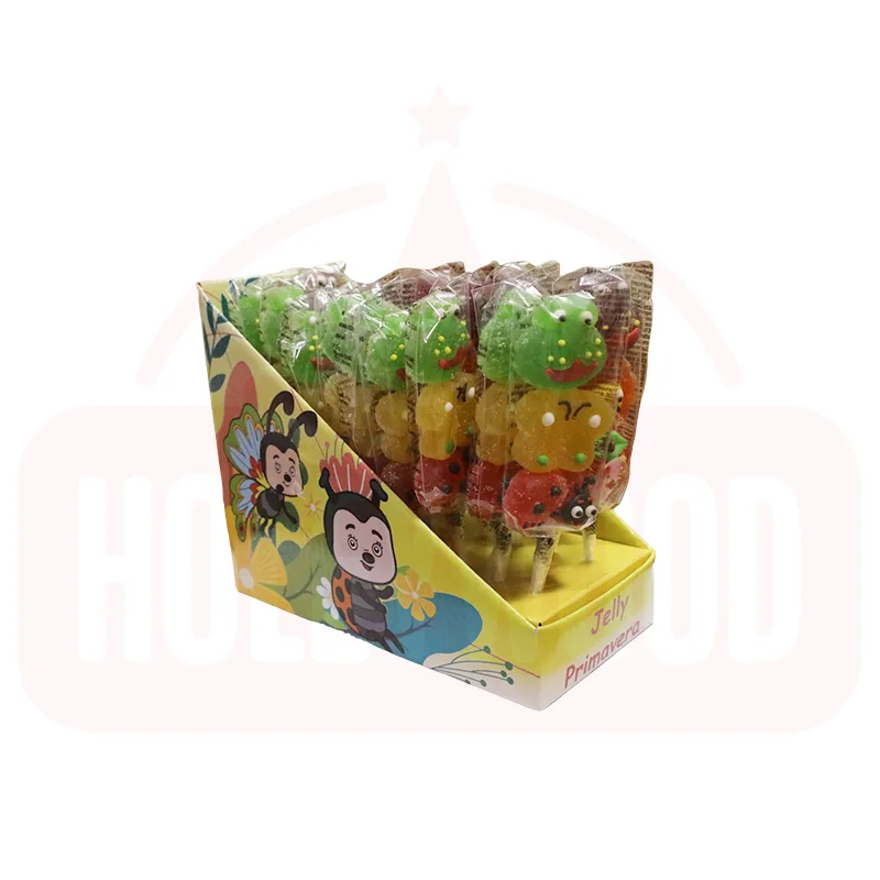 HOLEYWOOD 33g Frog Strawberry Pectin Strings Hand-Crafted Delicate Lollipops with Fruit Flavored Packaged in Bags