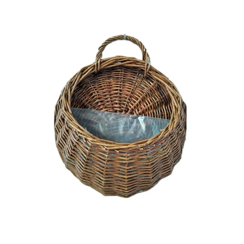 Wall Decoration Wicker Flower Basket Wicker Flower Pot Wall Hanging Basket Artificial Flower Hanging Basket