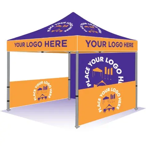Custom 10x10 Canopy Tent Outdoor Event Aluminum Logo Trade Show Promotion Vendor Pop Advertising Digital Printing Techniques