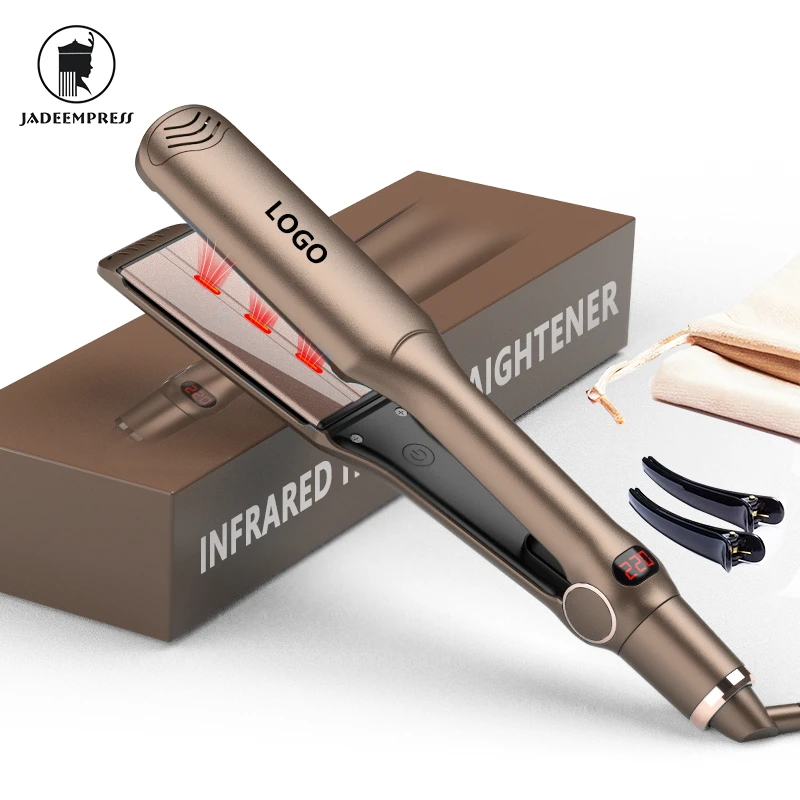 Wide Plate Top Quality Infrared Professional Titanium Brazilian Popular Model Flat Iron Hair Straighteners