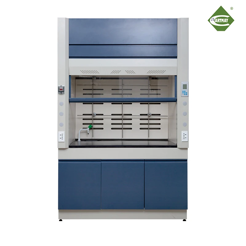Laboratory Small Mobile Fume Cupboards Chemical Constant Volume Metal Fume Hoods With Exhaust Fan For Chemical Fumes