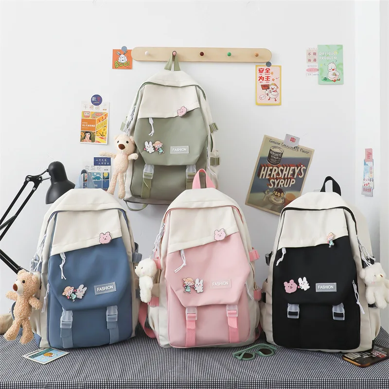 Japanese style backpack student schoolbag college style casual men and women backpack