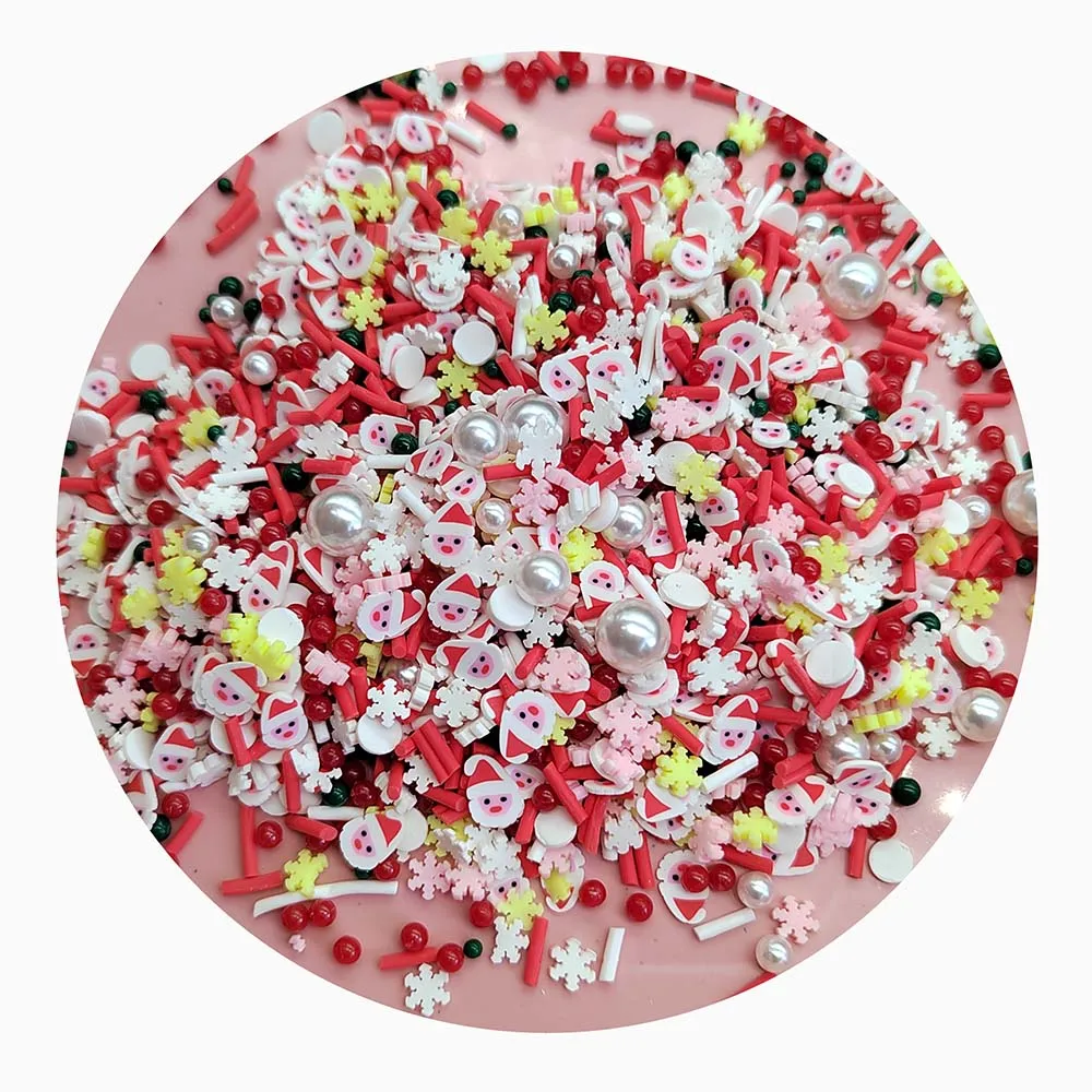 Wholesale polymer clay  500g Christmas claus santa fimo mix snowflake DIY slime playdough