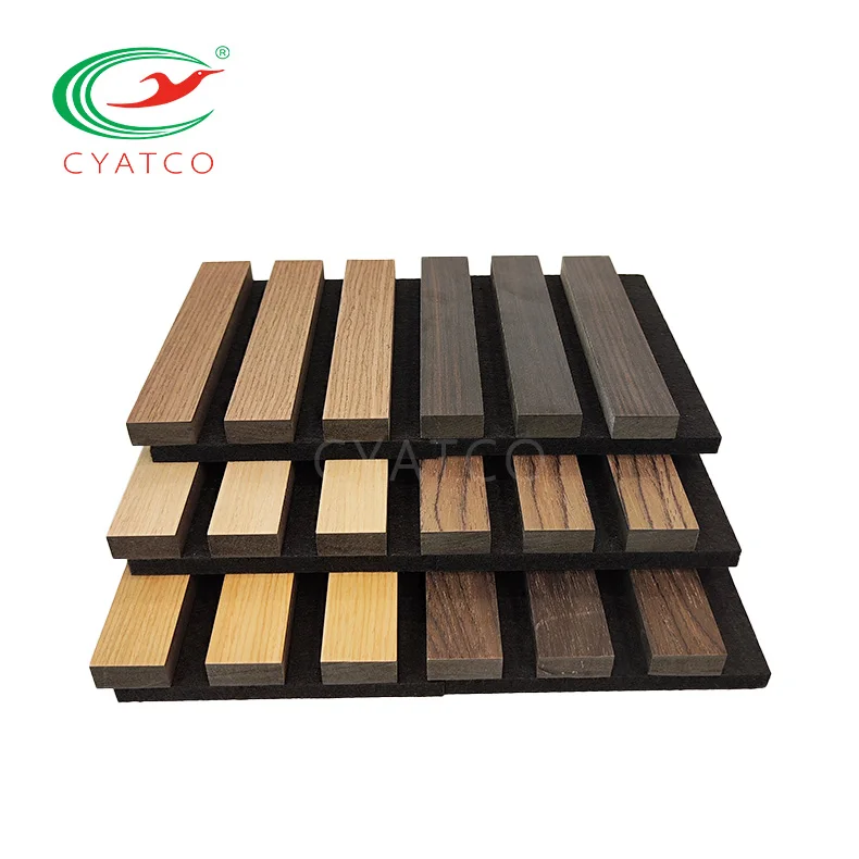 Eco Environmental Fast Delivery Akupanel Slatted Wooden Veneer Acoustic Panel Soundproof Wall Panel Grooved Wood MDF Acoustic