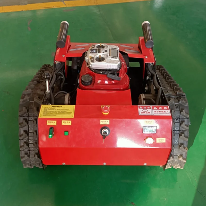 Push Button Start Petrol Ramp Tracked Remote Control Lawn Tractor with Lighting CE Marking