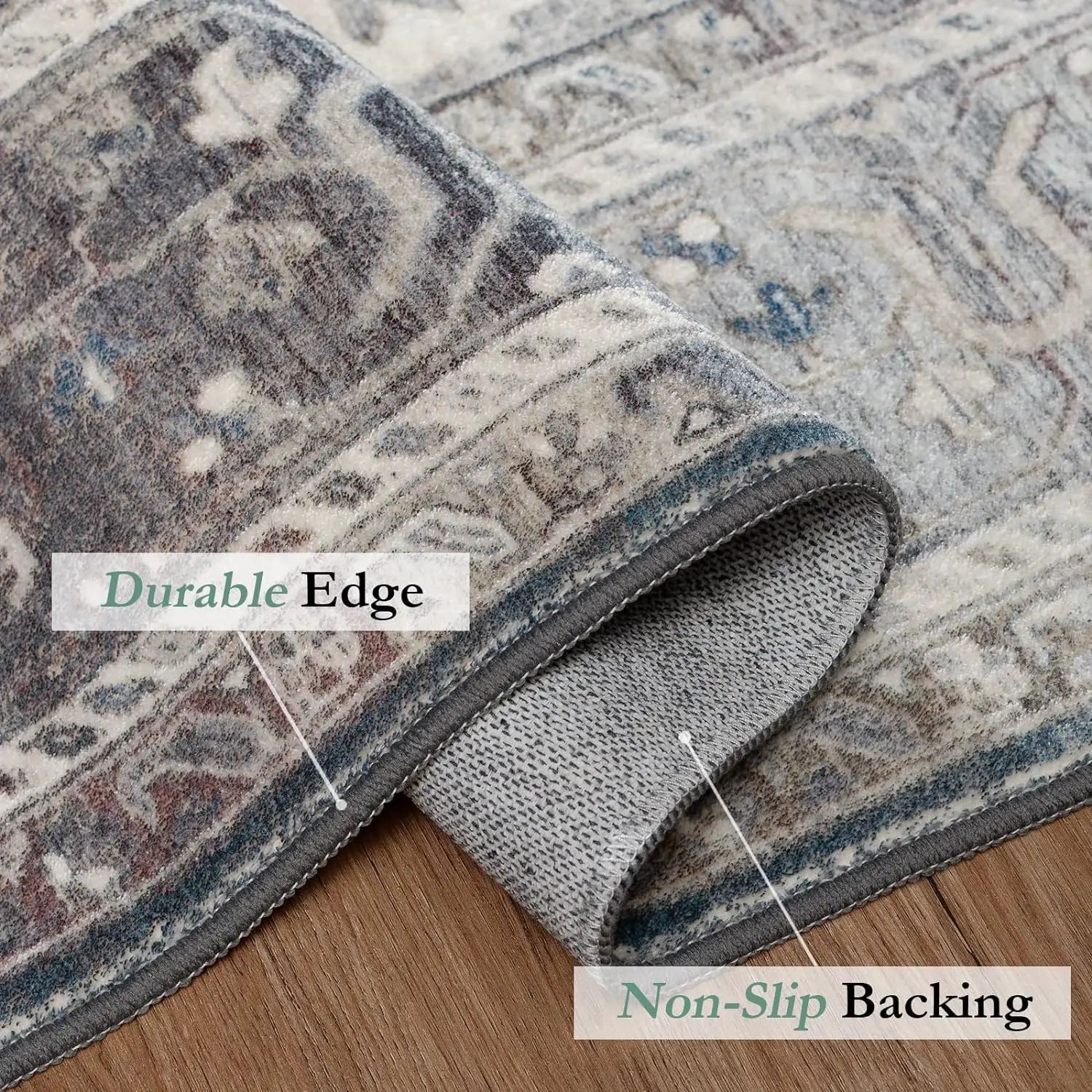 Custom Design Multicolored Turkish washable carpet Living Room Laundry Room Indoor Mat Non Slip Machine Washable Rugs