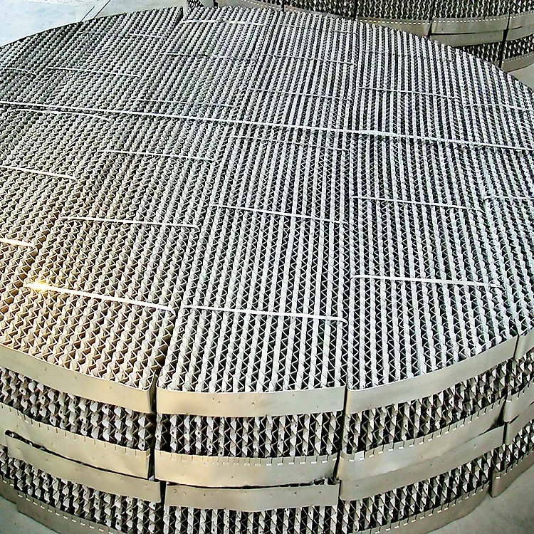 250Y High Quality Stainless Steel 316L Metal Corrugated Metallic Structured Packing as Tower Packing