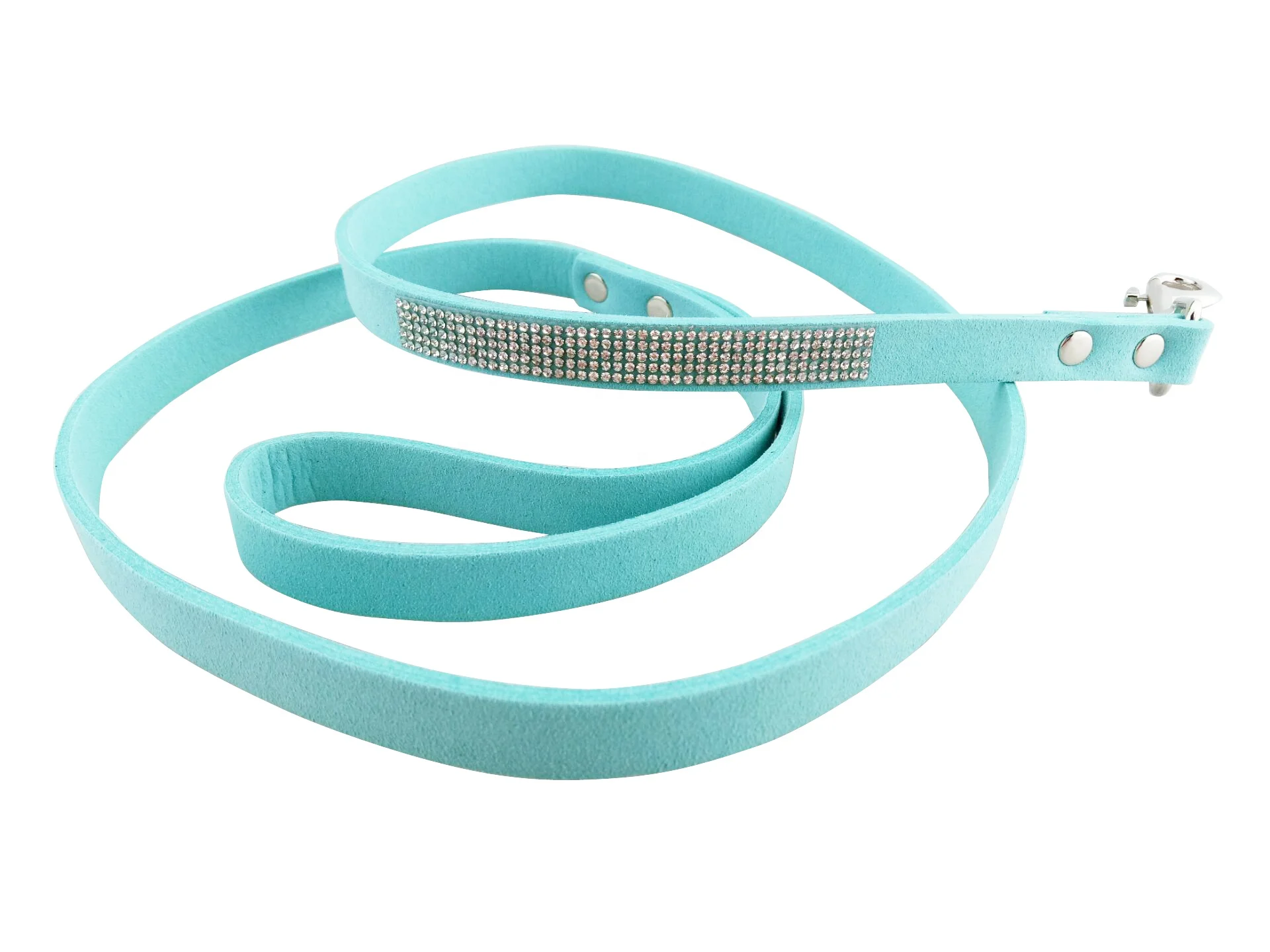 Amazon new pet dog kitten Rhinestone inlaid collar cat and dog leash