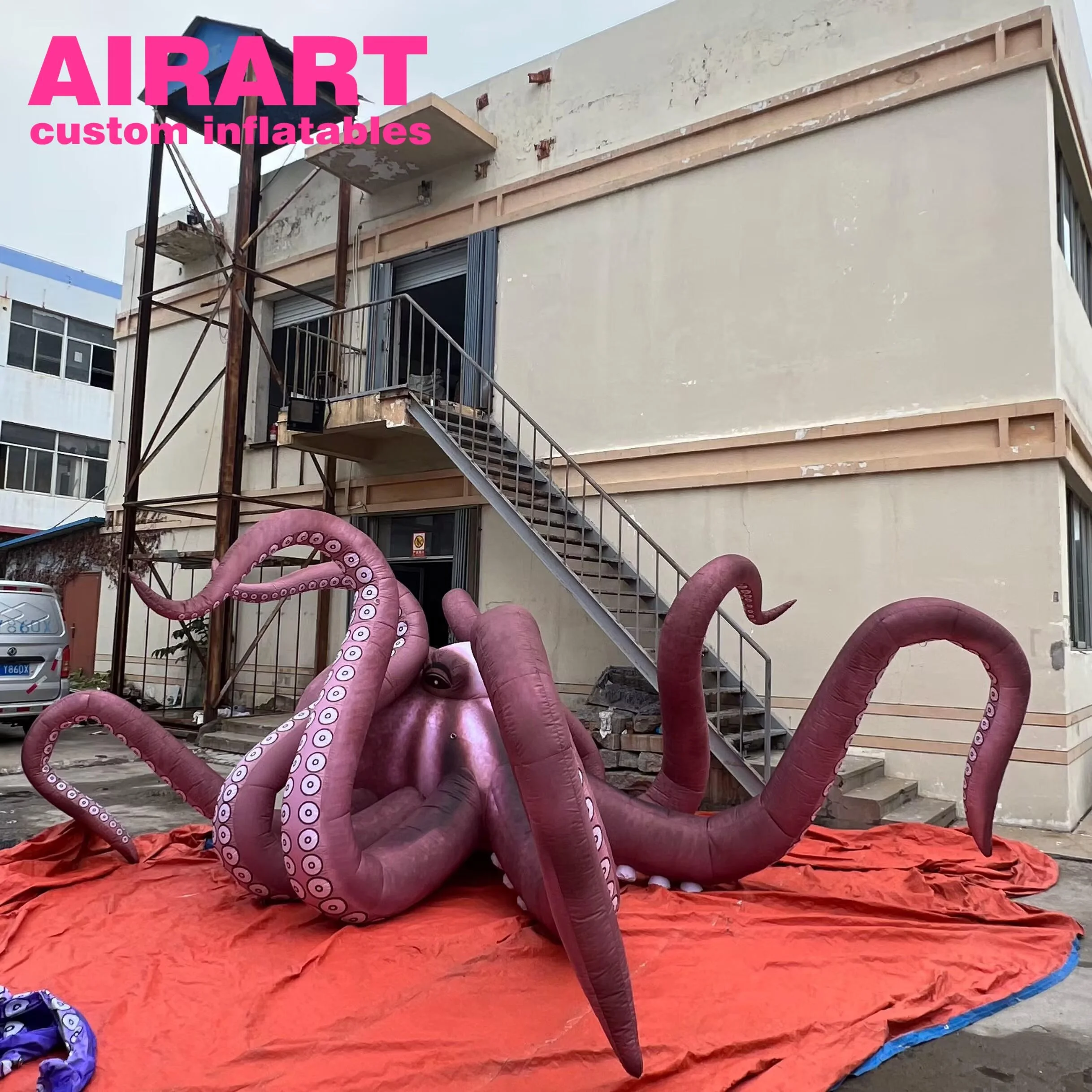 Event stage decoration dj performance inflatable octopus stage tent booth