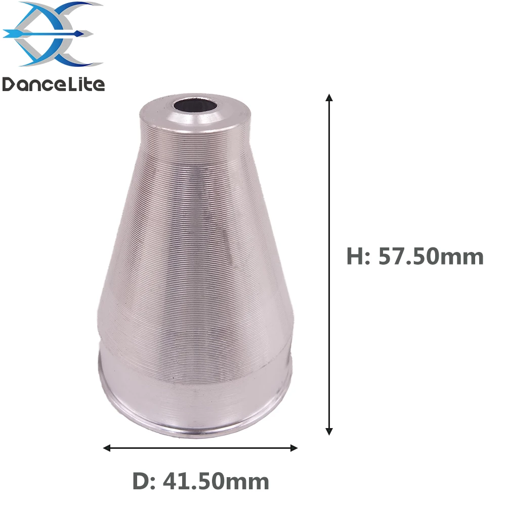 NEW (Dia:41.5mmxH:57.5mm) LED Flashlight Deep Reflector Aluminum Smooth SMO Torch Light Cup For Long Light Range