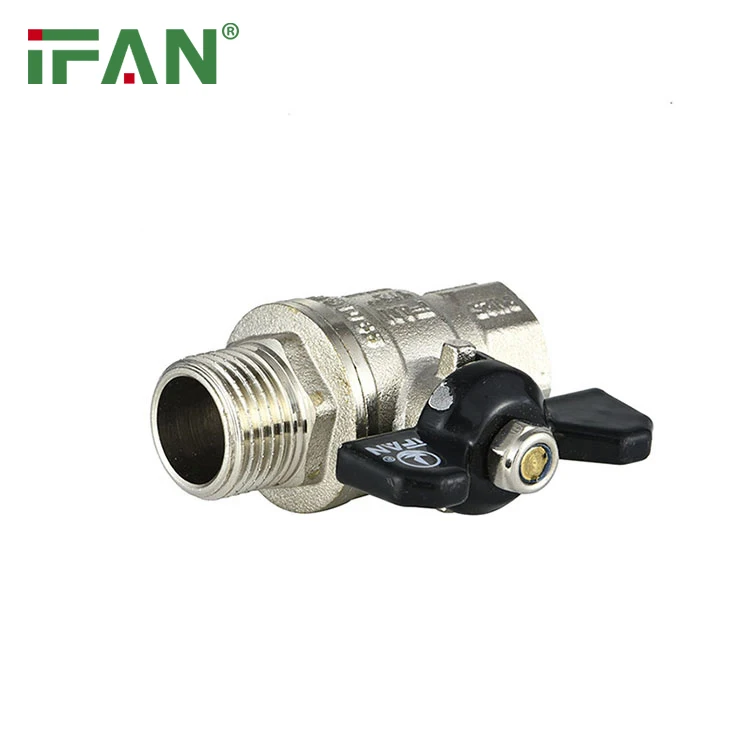 IFAN Forged Factory Durable 1/2 3/4 1 Inch Black Butterfly Handle Female Thread Brass Ball Valve