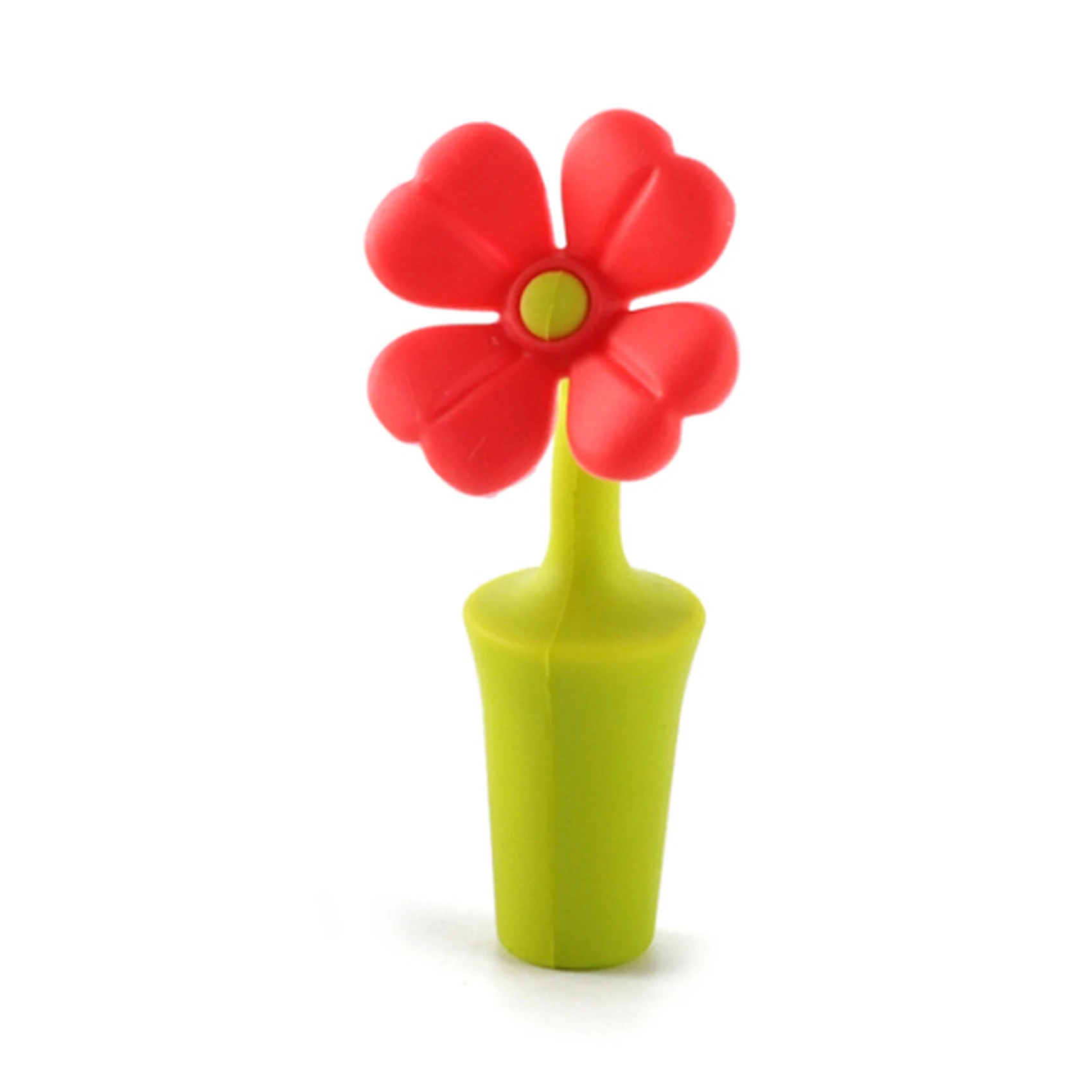 
Flower design food grade silicone wine bottle stopper 