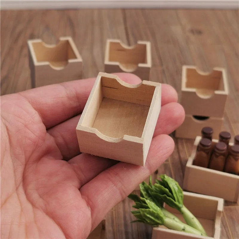 Wholesale Children Wooden doll house miniature mini doll house Furniture Toys For Kids