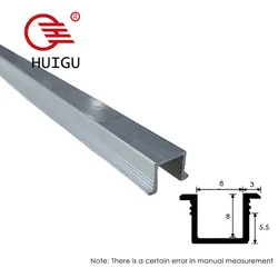 Upper rail/Lower rail Aluminum kitchen cabinet profile doors and windows for aluminum profile