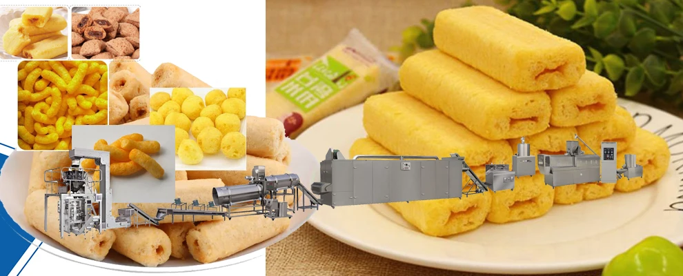 100-300kg/h food production line machine snacks making plant supplier