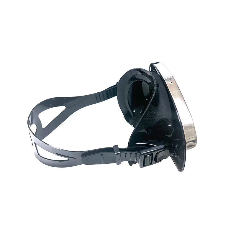 Custom New Style Professional Commercial Mask Big Vision Tempered Glass Silicone Spearfishing Freediving Masks with Breath Valve