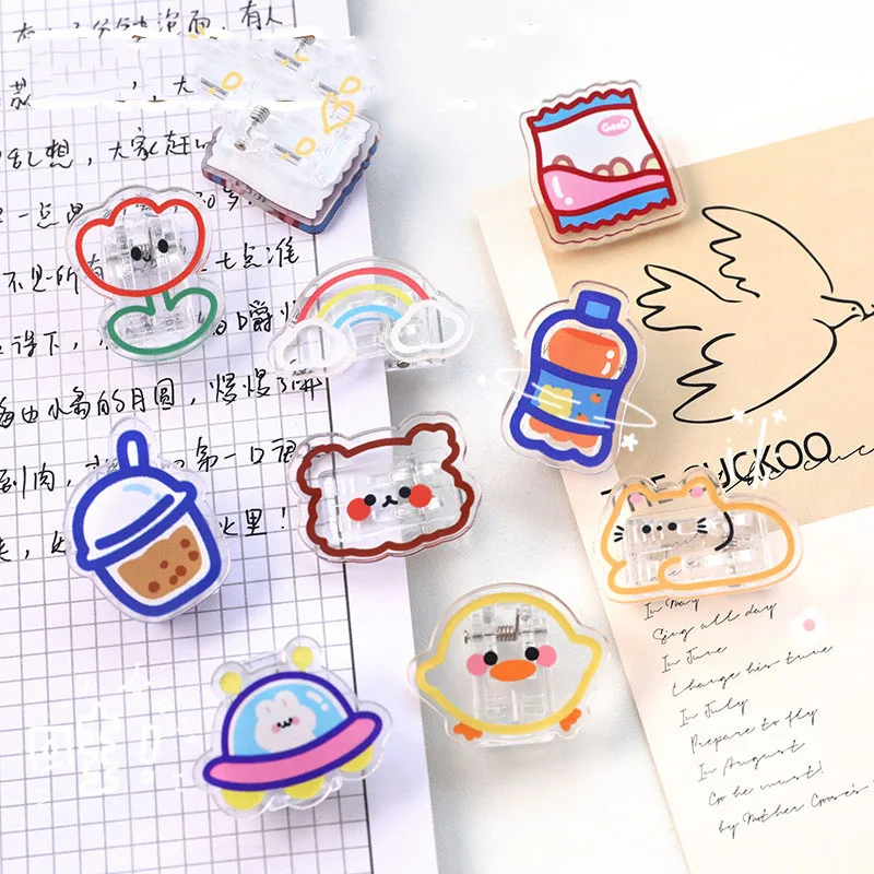 New Arrival High quality Custom Anime Design Acrylic Material Fashion  Paper Clip Dental Clip