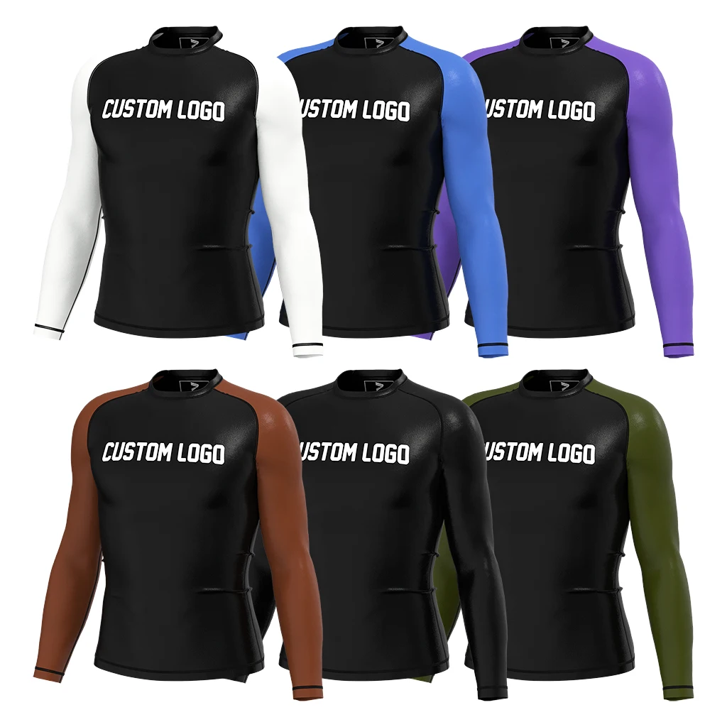 Factory Nogi Tights 100% Polyester Tops Compression Shirt 25% Spandex 50 Fps Mens Loose Fit Surf Rash Guard