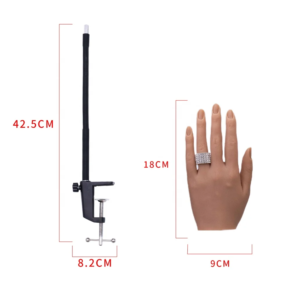  TGONE Realistic Practice Nail Training Hand Model Fake