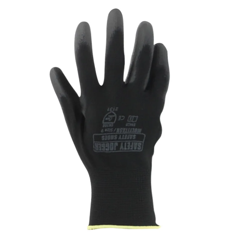 Safety working gloves Nitrile coated seamless knitted gloves polyurethane coated oil resistant Pu coated cut-proof gloves