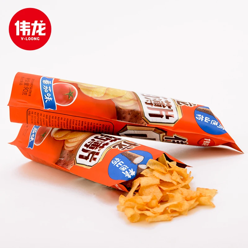 Weilong китайские тонкие картофельные чипсы yam, здоровые закуски в пакетах, поддержка oem, чипсы с низким содержанием жира