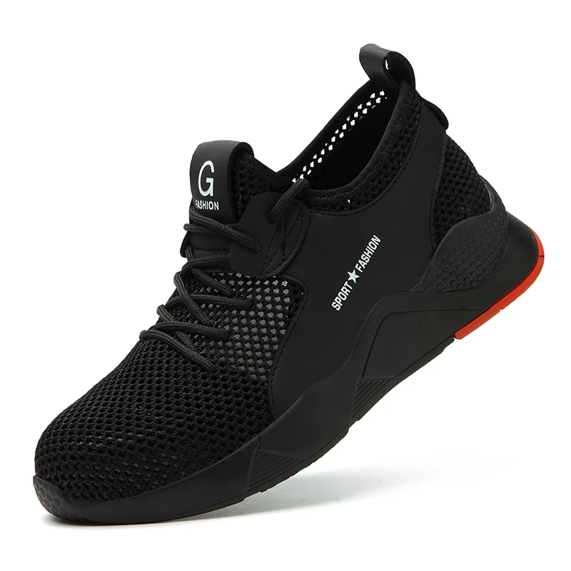 Summer Big mesh workman safety shoes sports safety shoes light weight safety shoes for man women