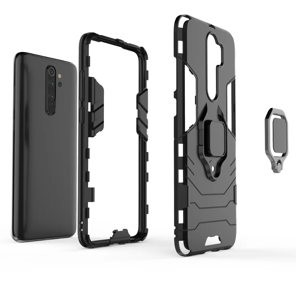 
Magnetic Car Mount Ring Bracket Premium Mobile Case For Xiaomi Redmi Note 8 Pro Phone Case Shockproof 