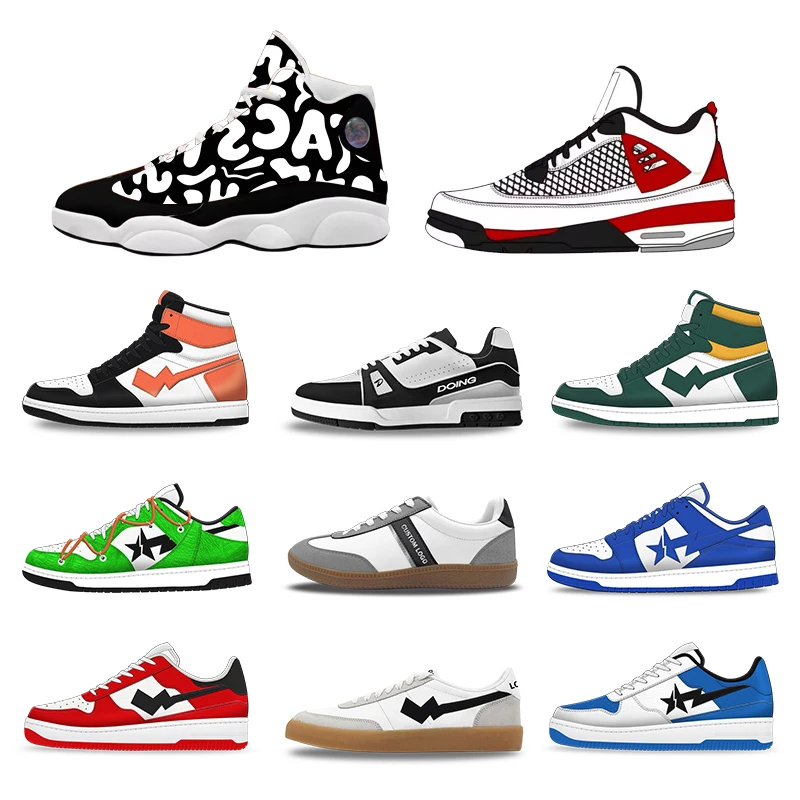 Custom Low Cut Retro 1 3 4S 11 Logo Brand Genuine Leather Manufacturer Women Men Private Label Sport Basketball Shoes Sneakers