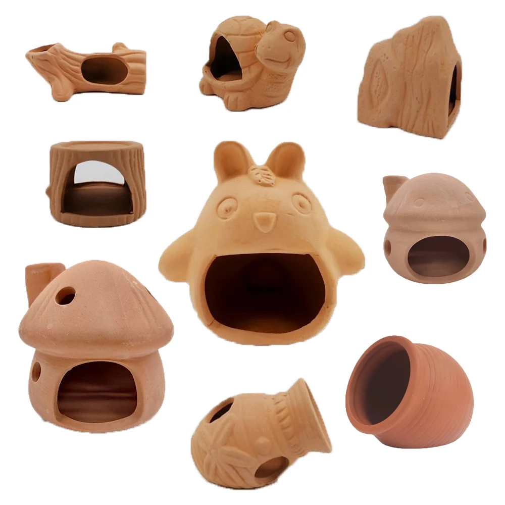 Reptile Turtle Rock Hide Ornament Rockery Hiding Decorative Climbing Terrace Tank Landscape Aquarium & Accessories Decoration