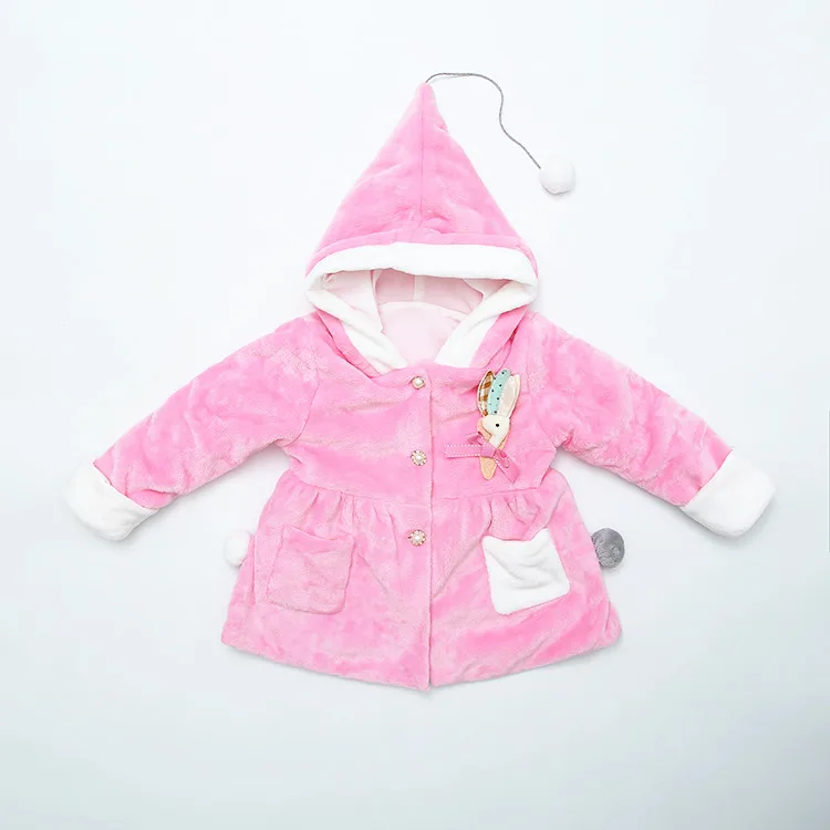 
Girl baby coat girls Korean style outerwear infant spring hooded coat 