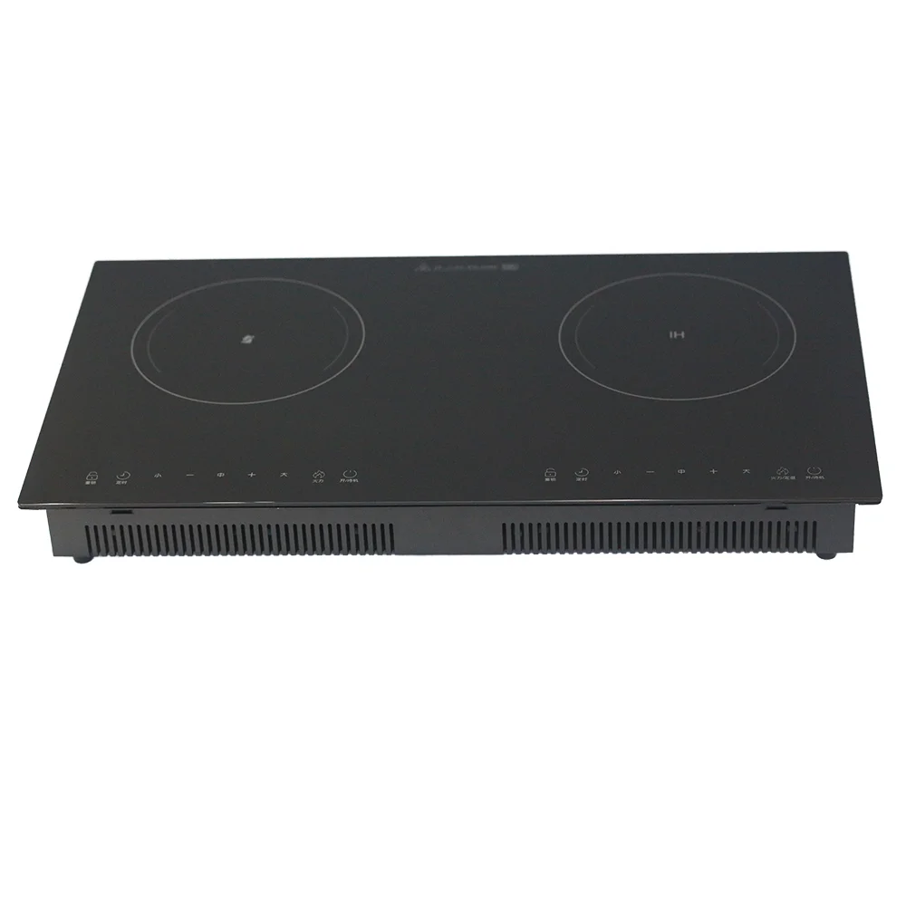 Double Electric Induction Cooktop 2-Burner Touch Control Stainless Steel Housing countertop or built-in design