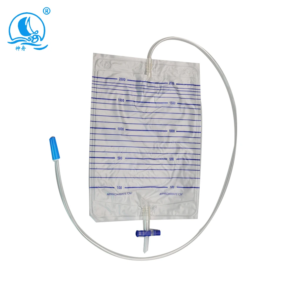 Disposable anti countercurrent drainage bag thickened catheter collection bag catheterization bag cross valve