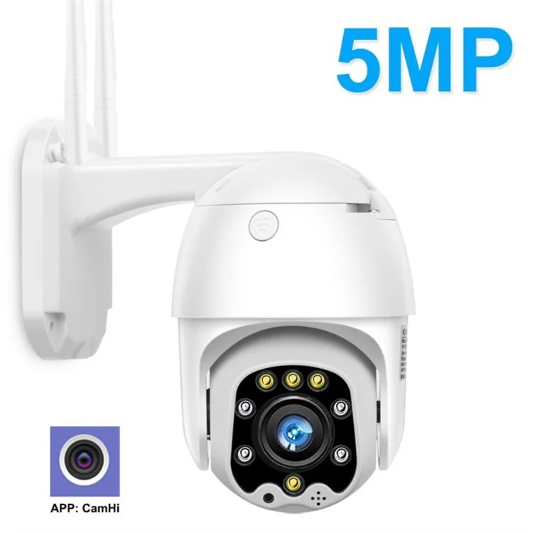 5X Optical Zoom CamHi APP Home Surveillance Color Night Vision Outdoor Wireless CCTV Security HD 5MP WiFi Speed Dome IP Camera