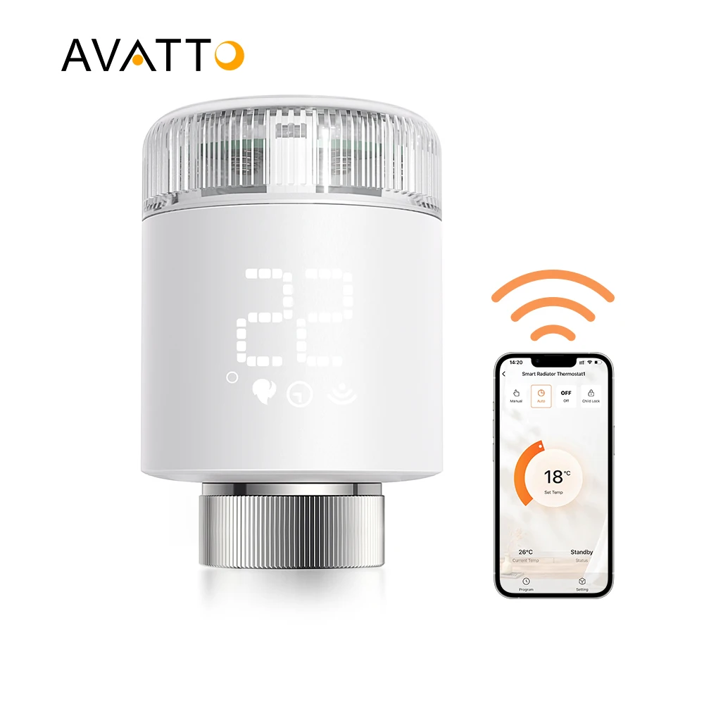 Клапан радиатора vatto Tuya Zigbee3.0 TRV умный цифровой электронный Zigbee Smart термостатический радиаторный клапан