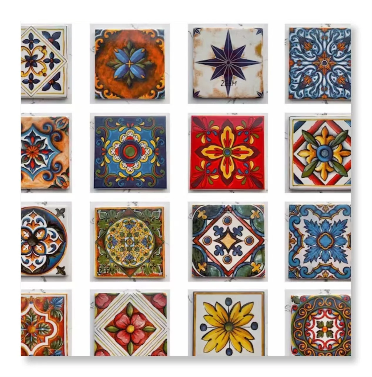 Factory hot selling modern high quality custom patterned ceramic tiles hotel living room bathroom art wall tiles