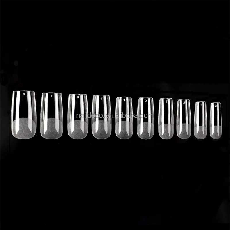 Etch Medium Square Gel Nail Full Cover Soak Off Material False Fingernail Art Tips