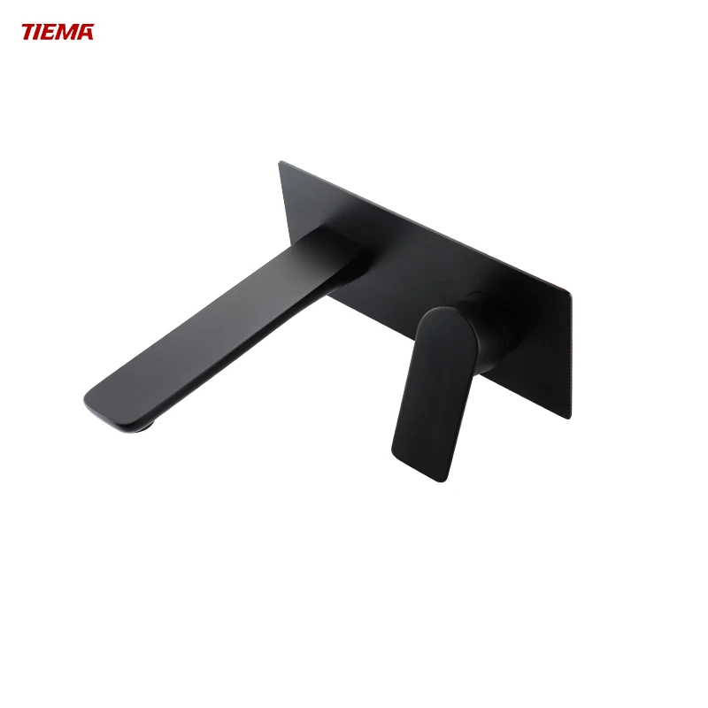 TIEMA Hot Sale Wall Mounted Water Tap Bathroom Brass Concealed Basin Faucet