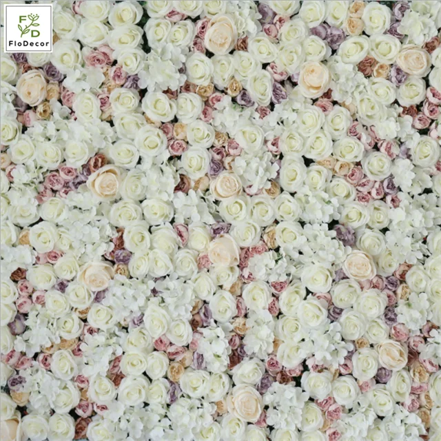 
Wholesale High Quality Artificial Plastic Rose Peony Flower Wall Panel for wedding Party Birthday KTV Decoration Backdrop 
