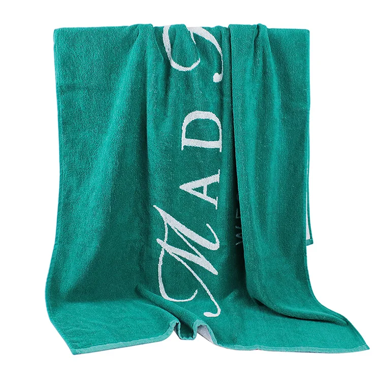 New Design Wholesale Outdoor Large Beach Towels 100% Organic Cotton Custom Logo Pattern