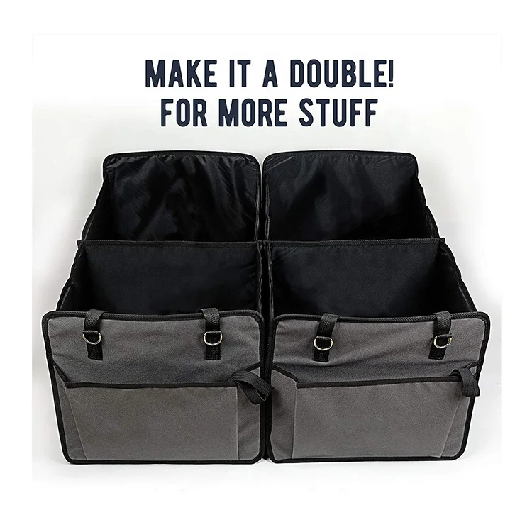 Modern Single Tier Glossy Finish Fabric Car Storage Caddy Organizer Multi-Function Food & Tool Storage Back Seat Bag for Travel