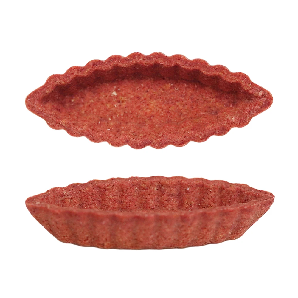 China Factory Chocolate Melaleuca Mini boat shape Crisp Low Fat Plant Extract Food Raw Egg Tart Shell