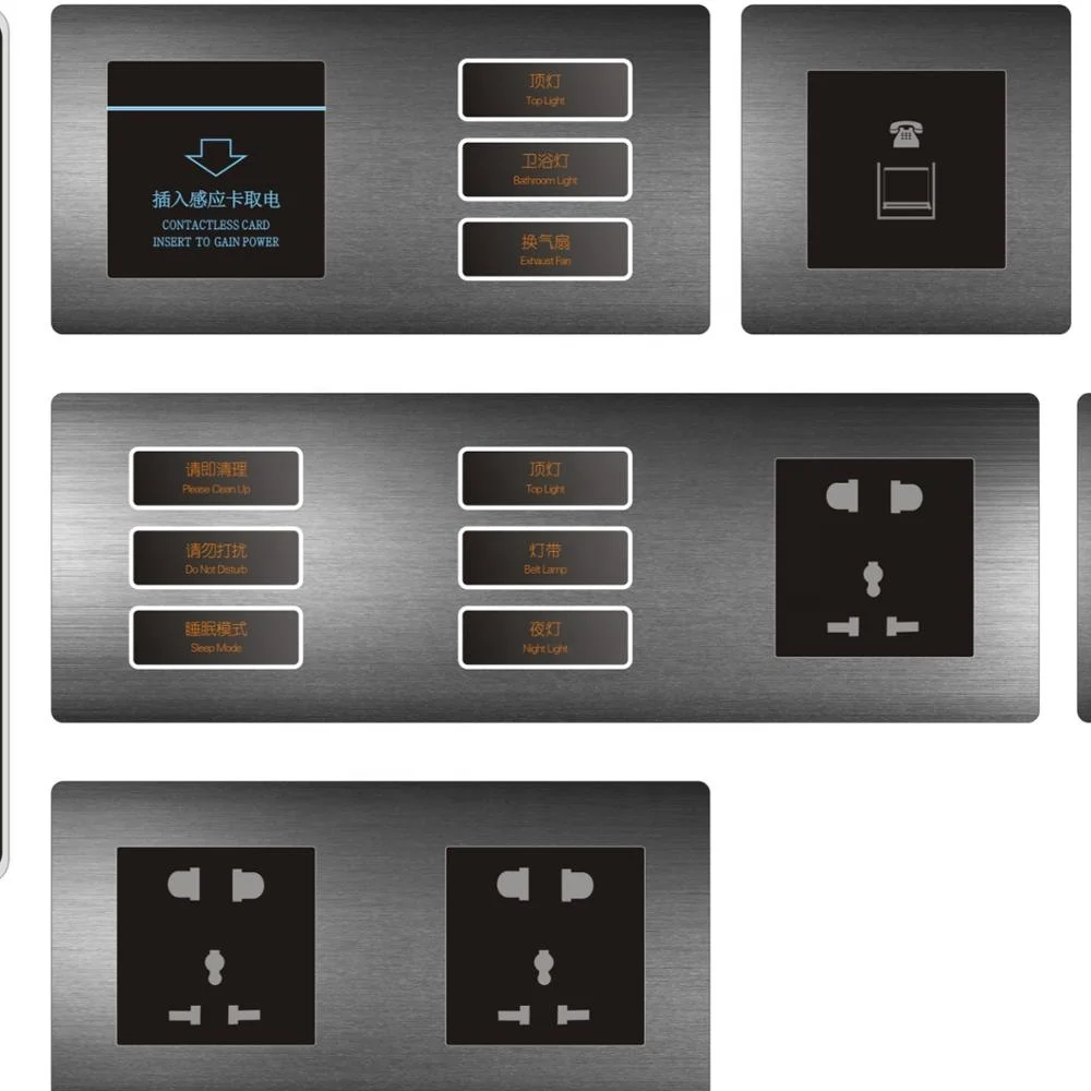 Customized LOGO Language Hotel smart switch click new Model doorplate DND Switch for Apartments Flats