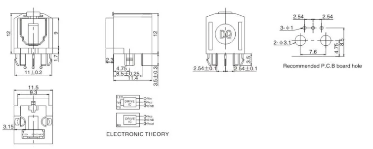 fiber optical mini receiver jacks  connector