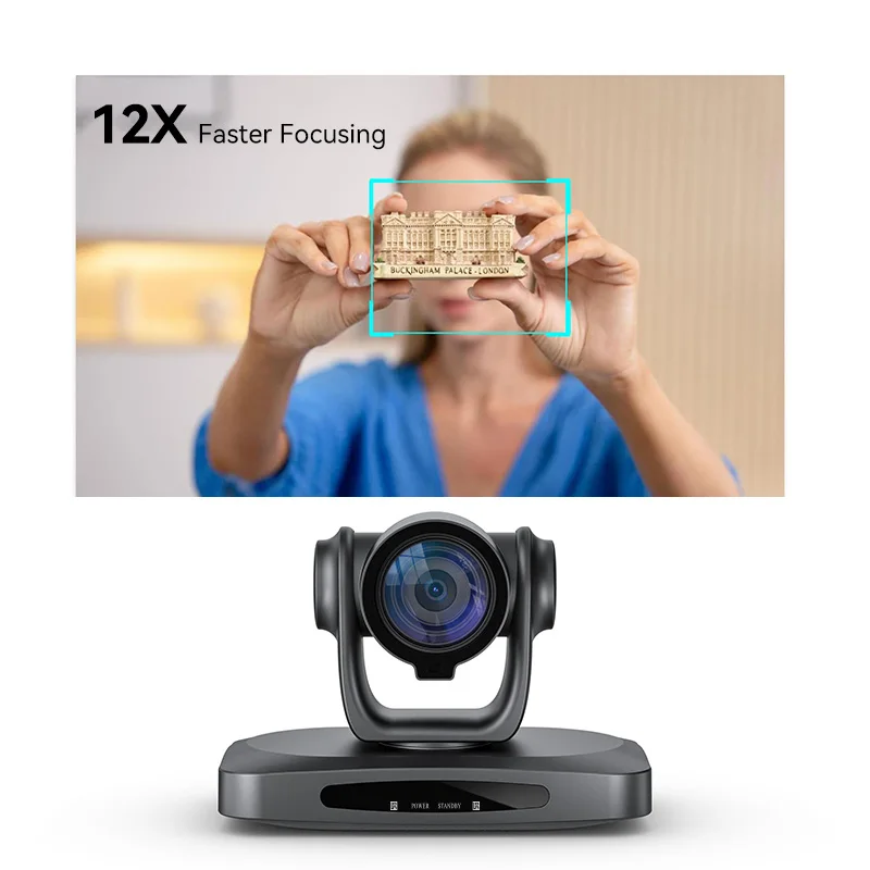 Oem 4k Auto Track Video Conference Camera 12x Optical Zoom Livestream Camera For Church And Studio Class
