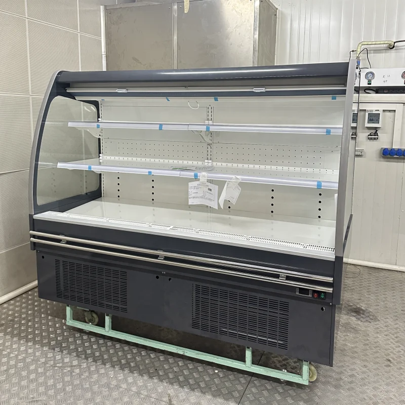 Kenkuhl Supermarket Semi-vertical Multidecks Commercial Fridge fresh for Vegetable Fruit Beverage Display