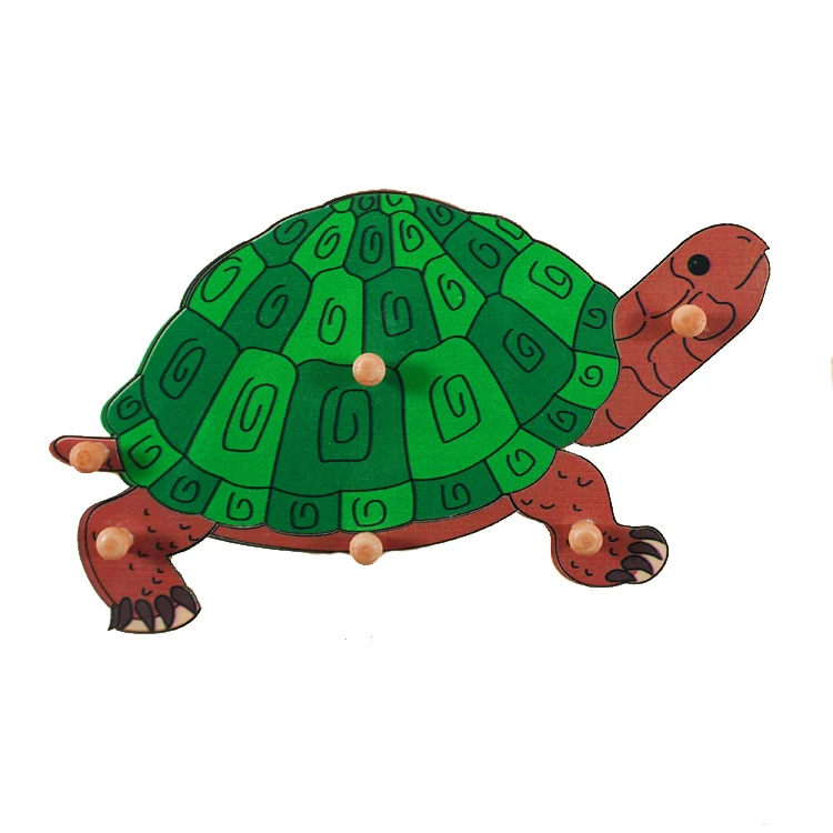 Wholesale Customized Cartoon Animal Montessori Kids Puzzle Turtle Jigsaw Puzzle